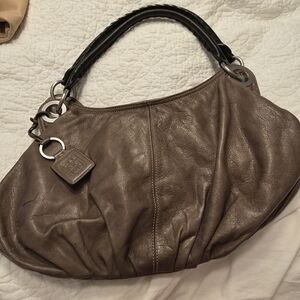 Ellington Taupe Leather Hobo Bag